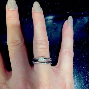 David Yurman X Collection Ring with Diamonds